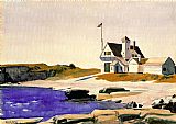 Coast Guard Station, Two Lights, Maine by Edward Hopper